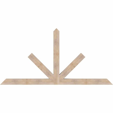 Ekena Millwork Saratoga Smooth Timber Gable Bracket, Douglas Fir, 108"W x 54"H x 5 1/2"D x 5 1/2"F, 12/12 Pitch GBW108X54X0606SAR00SDF